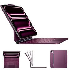 typecase Edge Magic Keyboard Case iPad Pro 11 M5 M4 Purple Trackpad Backlit picture
