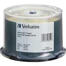 CD-R Archival Grade Recordable Disc 700MB/80 Min 52X Spindle Gold 50/Pack picture