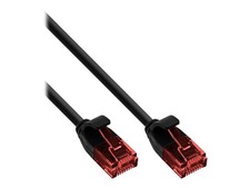 InLine Slim U/UTP Cat.6 Lan Patch Cable Black 7.5m 7.5m Rj-45 Copper Wire 71207S picture