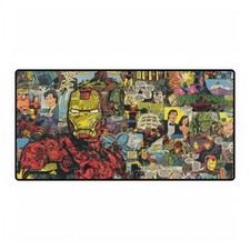 Iron Man Classic Armor Retro Comic Book Covers Collage Art Mouse Pad Desk Mats picture