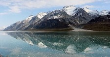Landscape nature river mountains snowy mountain Custom Gaming Mat Desk picture