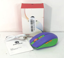 RAPIQUE Bluetooth Wireless Mouse Model R110 in Purple and Green New Open Box NOB picture