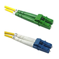 20 PACK LOT 1m LC(APC)-LC(UPC) Duplex 9/125 OS2 Singlemode Fiber Yellow OFNR 3FT picture