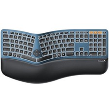 ProtoArc EK01 Plus Backlit Bluetooth Ergonomic Keyboard, Full Size, Blue picture