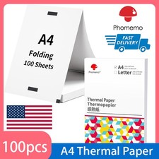 100-500 SHEETS Thermal Paper A4 OR Letter Foldable for Phomemo M08F M832 A285M picture