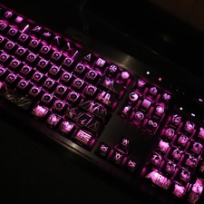 Arknights Mechanical Keyboard RGB Translucent keycaps 104pcs Custom Made Boxed  picture