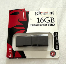 Kingston DataTraveler 100 16GB USB 3.1 Flash Drive DT100G3/16GB Black picture