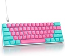 Surmen 60% Percent Gaming Keyboard Mechanical with Linear Red Switch, 61-Keys Pi picture