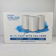 Linksys Velop AC3600 Dual-Band Mesh Wi-Fi System 3 Pack VLP0103 White Boxed picture
