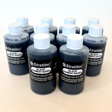 STRATITEC Pigment Black Inkjet Printer Ink Refill TEN 85ml Bottles 850ml picture