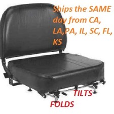 New NissanTCM TOYOTA CROWN HYSTER UniCarriers FORKLIFT Seat-Vinyl- Tilts, Folds picture