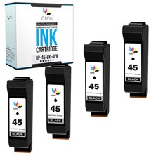 4-Pack Compatible CMYi HP 45 Cartridges for PhotoSmart 1000 1100 1115 1215 1218 picture