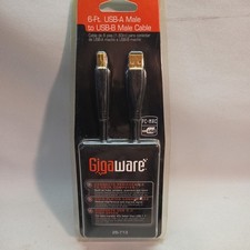 Gigaware 26-713 6-Ft USB A Male To USB-B Male Cable *New & * picture