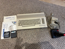 Vintage - commodore 64c computer with power supply extras works picture