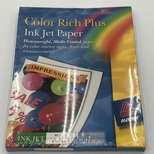 Avery 3145 Heavyweight Matte Color Rich Ink Jet, Thick Paper (50 sheets) New NOS picture