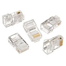 100pc - Ideal CAT5e RJ-45 8P8C Modular Plugs - Gold Plated picture