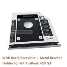 with Bezel Panel 2nd Hard Drive HDD SSD Frame Caddy for HP ProBook 450 G1 450 G3 picture