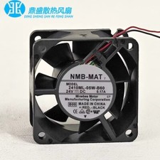 NMB 2410ML-05W-B60 6025 DC 24V 0.17A 6CM 2-Wire Axial Cooling Fan picture