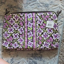 Vera Bradley  Plum Petals Soft Shell Laptop Case 17 x 12 Retired Pattern. NWT picture