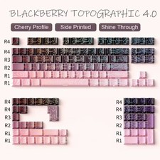 Letter Drive Topographic PBT Keycaps 98/133 Key Cherry Profile Side Print MX picture