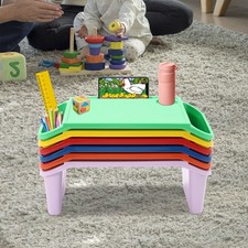 6 Pcs Kids Lap Desk Rectangular Desk Tray for Writing Eating Game Classroom picture