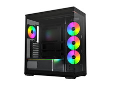MONTECH TG3 Panoramic ATX Mid-Tower PC Case, Pre-Installed 360mm ARGB Unibody Fa picture