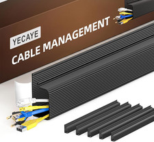 Cable Management Kit Six Pack No-Drill Adhesive Mount J Channel Desk Organizer picture