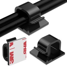 Yocice 40Pack Large Cable Clips, Adhesive Wire Holders for Desk Wall, Black picture