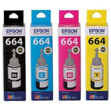 AU Epson T664 EcoTank 664 Ink Toner Bottle Value Pack Black Cyan Magenta Yellow picture