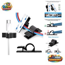 100pcs Adhesive Cable Wire Clips - Ultimate Organization for Cables & Wires picture