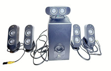 Logitech X-530 5.1 Surround Sound Speaker System Tested Working Black picture