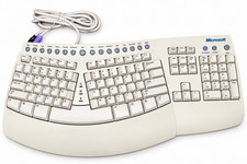 Microsoft Natural Keyboard Pro RT9401 Ergonomic Split USB PS/2 Wired White OEM picture