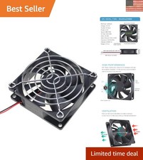 Durable 12V 80mm Brushless Fan with 2-Pin Connector - Ideal for Power Supplies picture