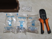 Premier Ratcheting Modular Crimper RJ11 RJ45 Cable Connector Crimping Tool New picture