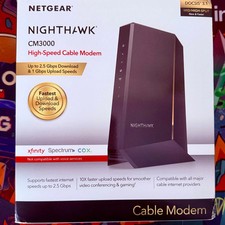 NETGEAR Nighthawk (CM3000) 2.5Gbps Mid/High-Split DOCSIS 3.1 Cable Modem - NEW picture