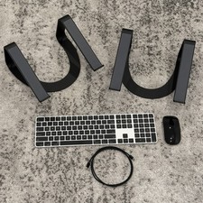 Apple Magic Keyboard (A2520) + Magic Mouse (A1657) + 2 Twelve South Curve Stands picture