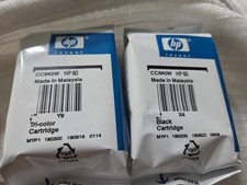 HP 60 Genuine Original Black + Tri-Color Inkjet Ink Cartridge. New, opened box  picture
