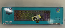 Shipadoo D500 Gaming Keyboard & Mouse Combo 7 Colour Backlit USB Esports Set NIB picture