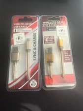 2 pack Wireless Gear G0232 USB Cable 10 ft Micro USB Sync & Charge Fabric Cord picture