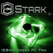 1x Green 120mm 4-LED Quad Light Neon PC Computer Case Clear Cooling Fan Mod picture