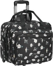 15.6 inch Rolling Laptop Bag Computer Case with Belt Briefcase for Work Travel picture