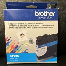 Brother SP01C Standard Capacity Sublimation Ink Cartridge CYAN 08/25 Bag Sealed picture