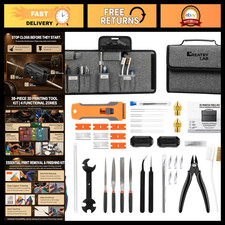 38-Piece 3D Printer Maintenance Kit - Hotend Unclogging & Print Finishing Tools picture