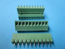 40pcs 5.08mm Close Straight 10pin Screw Terminal Block Connector Pluggable Green picture