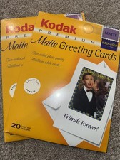 Kodak Premium Greeting Cards- Matte (20 Cards/Envelopes) - New Sealed Lot Of 2 picture