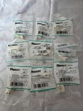 9 pc Panduit Mini-Com TX6 Plus CJ688TGWH RJ-45 Jack Module, White, Enhanced Giga picture