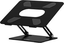 Laptop Stand, Adjustable Multi-Angle Riser, up to 17 Inches, Black picture