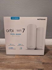 NETGEAR Orbi 370 Series Dual Band BE5000 WiFi 7 Mesh Routers RBE372 +TESTED picture