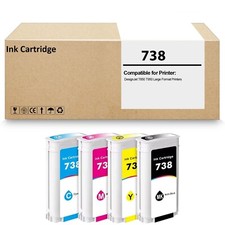 4 Pack 738 ink Cartridge for DesignJet T850 T950 Large Format Printers 130ml picture