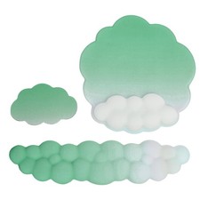 Cloud Keyboard Wrist Rest Memory Foam Mouse Pad Set with Coaster Gradient Green picture